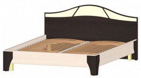 ВЕРОНА Кровать 1600 с основанием (Венге/Анкор светлый) в Лысьве - lysva.mebel-74.com | фото