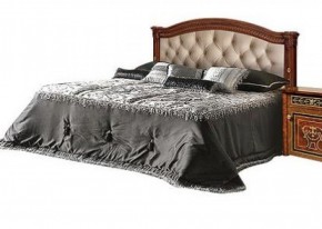 Кровать 2-х спальная с мягким изголовьем без изножья Карина-3 орех (К3КР-4[1]) в Лысьве - lysva.mebel-74.com | фото