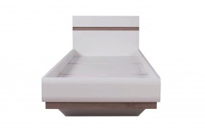Кровать 90/TYP 90, LINATE ,цвет белый/сонома трюфель в Лысьве - lysva.mebel-74.com | фото
