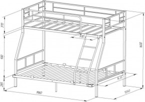 Кровать двухъярусная «Гранада-1 140» в Лысьве - lysva.mebel-74.com | фото