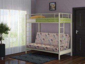 Кровать двухъярусная с диваном "Мадлен" (Слоновая кость/Серый) в Лысьве - lysva.mebel-74.com | фото