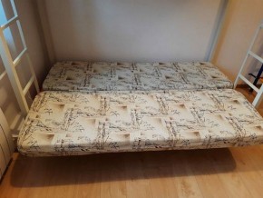 Кровать двухъярусная с диваном "Мадлен" (Слоновая кость/Серый) в Лысьве - lysva.mebel-74.com | фото