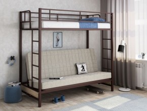 Кровать двухъярусная с диваном "Мадлен" (Коричневый/Бежевый) в Лысьве - lysva.mebel-74.com | фото