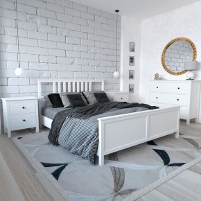 Кровать Ф-156.02 двухспальная 160х200 из массива сосны, цвет белый в Лысьве - lysva.mebel-74.com | фото