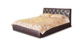 Кровать Флоренция 1600 в к/з "Классик 307 коричневый" (серия Норма) + основание + ПМ в Лысьве - lysva.mebel-74.com | фото