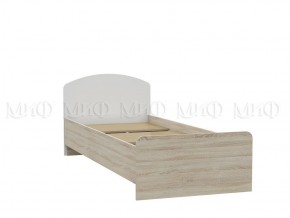 МАРТИНА Кровать 800 с настилом ЛДСП (Белый глянец/дуб сонома) в Лысьве - lysva.mebel-74.com | фото