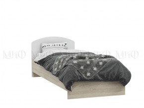 МАРТИНА Кровать 800 с настилом ЛДСП (Белый глянец/дуб сонома) в Лысьве - lysva.mebel-74.com | фото