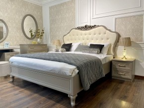 Кровать Мокко 1600 с мягким изголовьем + основание (серый камень) в Лысьве - lysva.mebel-74.com | фото