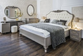 Кровать Мокко 1800 с мягким изголовьем + основание (серый камень) в Лысьве - lysva.mebel-74.com | фото