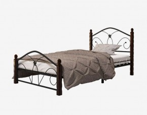 Кровать "Селена 1" Черная (900*2000) (ножки-шоколад) с коваными элементами в Лысьве - lysva.mebel-74.com | фото