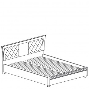Кровать с мягким изголовьем №200 "Лючия" (1800) Дуб оксфорд серый в Лысьве - lysva.mebel-74.com | фото