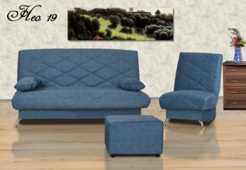 Комплект мягкой мебели НЕО 19 (3+1+ Пуф) в Лысьве - lysva.mebel-74.com | фото