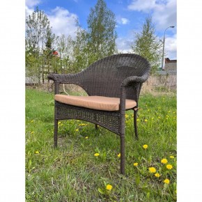 Плетеное кресло LV-140B-Brown с подушкой в комплекте в Лысьве - lysva.mebel-74.com | фото
