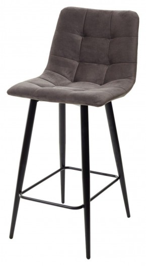 Полубарный стул CHILLI-QB графит #14, велюр / черный каркас (H=66cm) М-City в Лысьве - lysva.mebel-74.com | фото