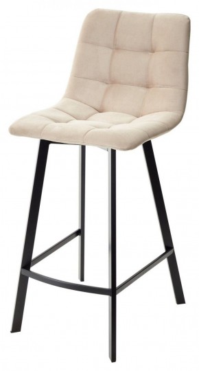 Полубарный стул CHILLI-QB SQUARE бежевый #5, велюр / черный каркас (H=66cm) М-City в Лысьве - lysva.mebel-74.com | фото