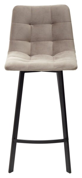 Полубарный стул CHILLI-QB SQUARE латте #25, велюр / черный каркас (H=66cm) М-City в Лысьве - lysva.mebel-74.com | фото
