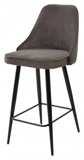 Полубарный стул NEPAL-PB ГРАФИТ #14, велюр/ черный каркас (H=68cm) М-City в Лысьве - lysva.mebel-74.com | фото