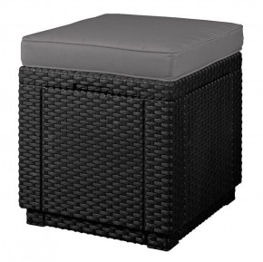 Пуфик Куб с подушкой (Cube with cushion) графит - прохладный серый в Лысьве - lysva.mebel-74.com | фото