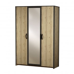 Шкаф 3-дверный с зеркалом №885 Гранж в Лысьве - lysva.mebel-74.com | фото