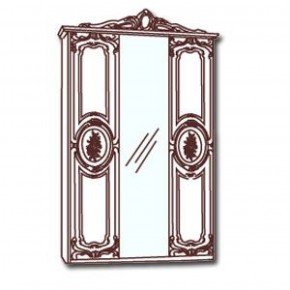 Шкаф 3-х дверный с зеркалами (01.143) Роза (беж) в Лысьве - lysva.mebel-74.com | фото