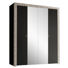 Шкаф 4-х дв. (с зеркалами)  Premium черная/серебро (ТФШ1/4(П) в Лысьве - lysva.mebel-74.com | фото
