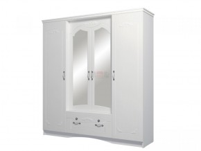 Шкаф 4-х дверный для одежды и белья Ольга-10 МДФ в Лысьве - lysva.mebel-74.com | фото