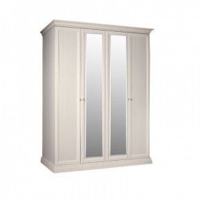 Шкаф 4-х дверный для платья и белья (2 зеркала) Амели штрих-лак (АМШ1/4) в Лысьве - lysva.mebel-74.com | фото