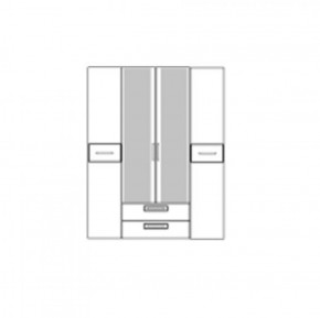 Шкаф 4-х дверный с ящиками М-1 Серия Вега (с зеркалом) в Лысьве - lysva.mebel-74.com | фото