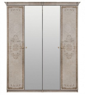 Шкаф 4-х створчатый (1+2+1) с Зеркалом "Патрисия" (крем) в Лысьве - lysva.mebel-74.com | фото