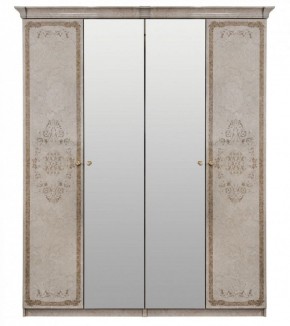 Шкаф 4-х створчатый (2+2) с Зеркалом Патрисия (крем) в Лысьве - lysva.mebel-74.com | фото
