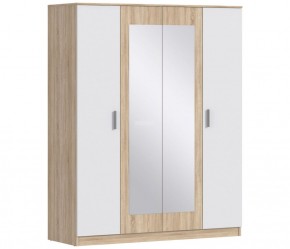 Шкаф 4х дверный с зеркалами Уют СБ-2750/1 (Дуб Сонома/Белый) в Лысьве - lysva.mebel-74.com | фото