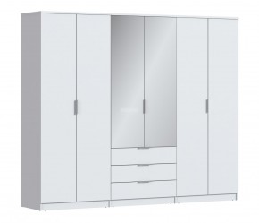 Шкаф 6-ти дверный Николь СБ-2593/1 (Белый) в Лысьве - lysva.mebel-74.com | фото
