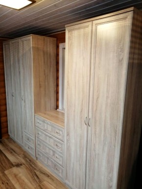 Шкаф для белья со штангой, полками и ящиками арт. 113 в Лысьве - lysva.mebel-74.com | фото