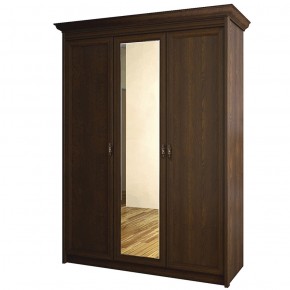 Шкаф для одежды 3-дверный с зеркалом №671 Флоренция Дуб оксфорд в Лысьве - lysva.mebel-74.com | фото