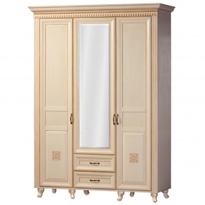 Шкаф для одежды 3-х дверный №470 Марлен Кремовый белый в Лысьве - lysva.mebel-74.com | фото