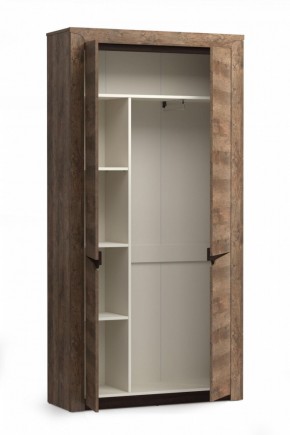 Шкаф для одежды 33.18 "Лючия" (бетон пайн белый / венге / белый) в Лысьве - lysva.mebel-74.com | фото