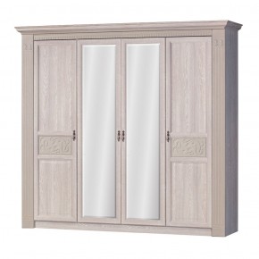 Шкаф для одежды 4-дверный №203 "Лючия" Дуб оксфорд серый в Лысьве - lysva.mebel-74.com | фото