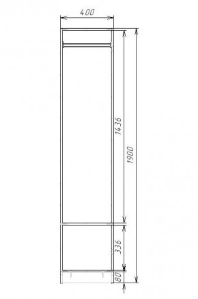 Шкаф для Одежды ЭШ1-РП-19-4 (ручка профильная) серия "Экон" в Лысьве - lysva.mebel-74.com | фото