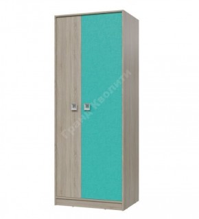 Шкаф для одежды Сити (Арт. 6-9411) Дуб Сонома/Аква в Лысьве - lysva.mebel-74.com | фото