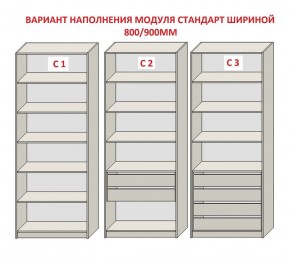 Шкаф распашной серия «ЗЕВС» (PL3/С1/PL2) в Лысьве - lysva.mebel-74.com | фото