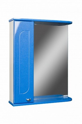 Шкаф-зеркало Радуга Синий металлик 55 левый АЙСБЕРГ (DA1129HZR) в Лысьве - lysva.mebel-74.com | фото