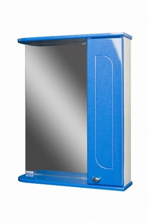 Шкаф-зеркало Радуга Синий металлик 55 правый АЙСБЕРГ (DA1129HZR) в Лысьве - lysva.mebel-74.com | фото