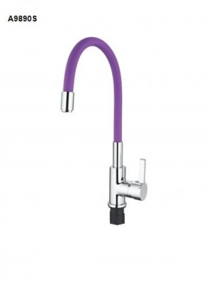 Смеситель для кухни с силиконовым изливом A9890S (Фиолетовый) в Лысьве - lysva.mebel-74.com | фото