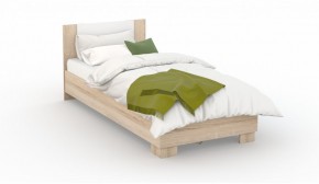 Спальня Аврора Кровать 120 со встроенным основанием под матрас Дуб сонома/Белый в Лысьве - lysva.mebel-74.com | фото