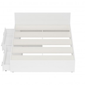 Стандарт Кровать с ящиками 1600, цвет белый, ШхГхВ 163,5х203,5х70 см., сп.м. 1600х2000 мм., без матраса, основание есть в Лысьве - lysva.mebel-74.com | фото