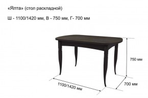 Стол раскладной Ялта (опоры массив цилиндрический) в Лысьве - lysva.mebel-74.com | фото