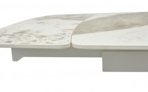 Стол RIVOLI 140 GLOSS LUXURY PANDORA SOLID CERAMIC / WHITE, ®DISAUR в Лысьве - lysva.mebel-74.com | фото