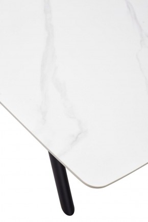 Стол RIVOLI 140 MATT WHITE MARBLE SOLID CERAMIC / BLACK, ®DISAUR в Лысьве - lysva.mebel-74.com | фото