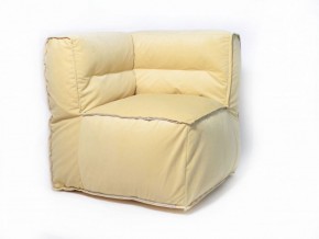 Угловое модульное бескаркасное кресло Комфорт (Желтый велюр) в Лысьве - lysva.mebel-74.com | фото