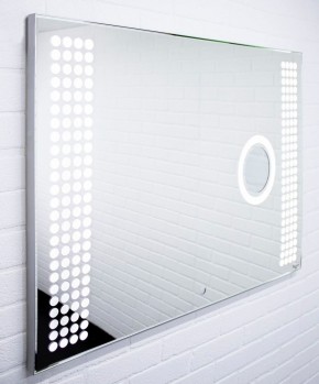 Зеркало Cosmo 100 alum (линза) с подсветкой Sansa (SCL1026Z) в Лысьве - lysva.mebel-74.com | фото